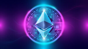 Ethereum,Hits,New,Record.,Ethereum,And,Neon,Background.,Ethereum,And